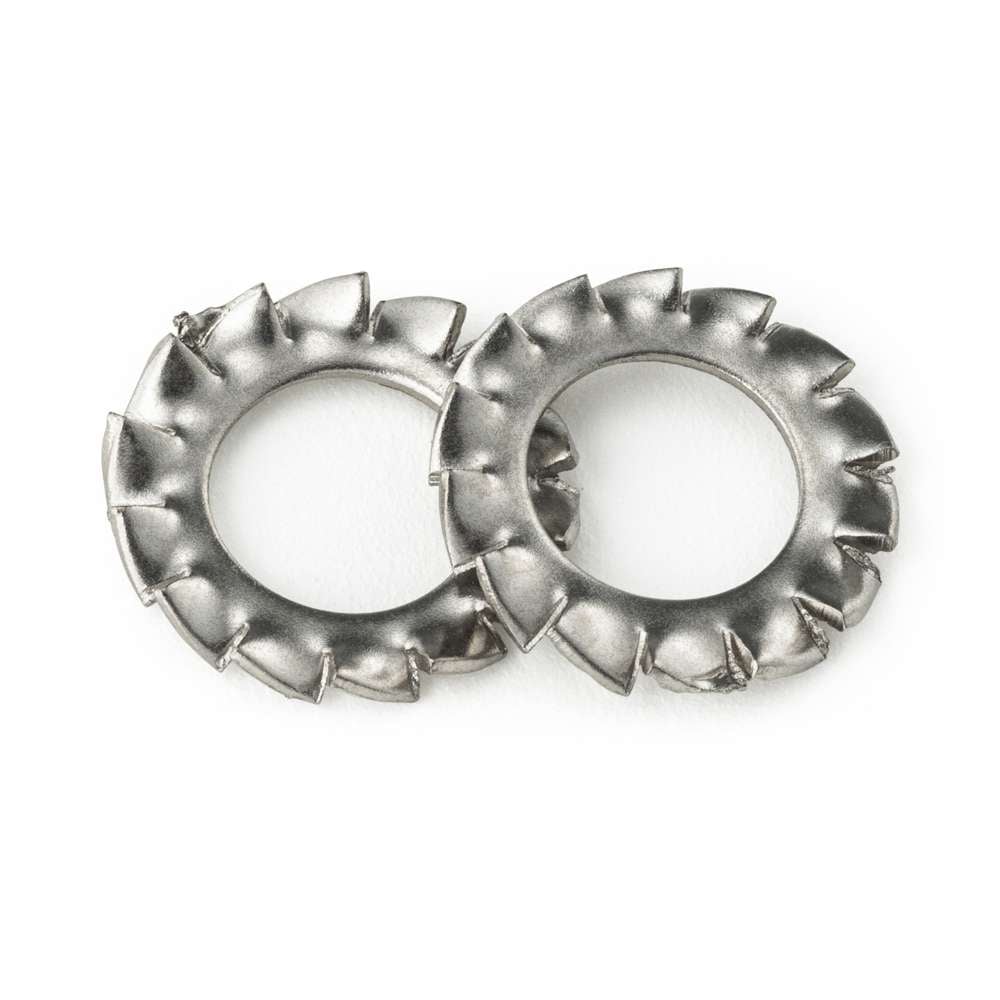 2 x External Toothed Lock Washer - M6