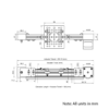 Technical Drawing Of Belt Drive Actuator - NEMA17 - 20x40mm - 250mm - Silver - V-Slot Gantry Plate - Medium