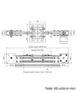 Technical Drawing Of Modular Belt Drive Actuator - 20x60mm - 1500mm - Silver - V-Slot Gantry Plate - Medium