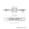 Technical Drawing Of Modular Belt Drive Actuator - 20x40mm - 1500mm - Black - V-Slot Gantry Plate - Medium