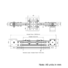 Technical Drawing Of Modular Belt Drive Actuator - 20x60mm - 1500mm - Black - V-Slot Gantry Plate - Medium