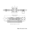 Technical Drawing Of Modular Belt Drive Actuator - 20x80mm - 250mm - Black - V-Slot Gantry Plate - Medium