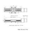 Technical Drawing Of Screw Drive Actuator - NEMA17 - 20x60mm - 250mm - Silver - V-Slot Gantry Plate - Medium