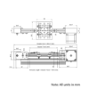 Technical Drawing Of Belt Drive Actuator - NEMA23 - 20x60mm - 1000mm - Silver - V-Slot Gantry Plate - Medium