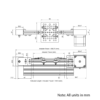 Technical Drawing Of Belt Drive Actuator - NEMA23 - 20x80mm - 3000mm - Silver - V-Slot Gantry Plate - Medium