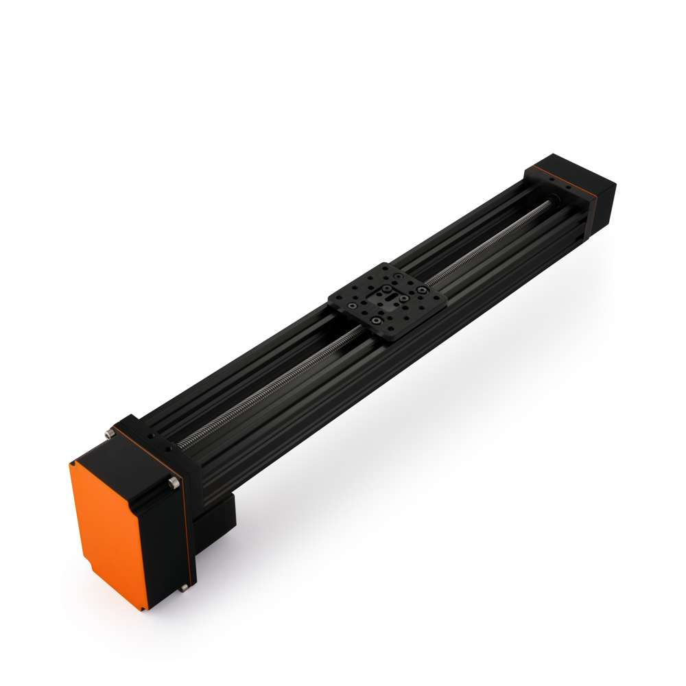 1 x C-Beam Screw Drive Actuator - Rear Mount - 1000mm - Black - Gantry Plate - Medium