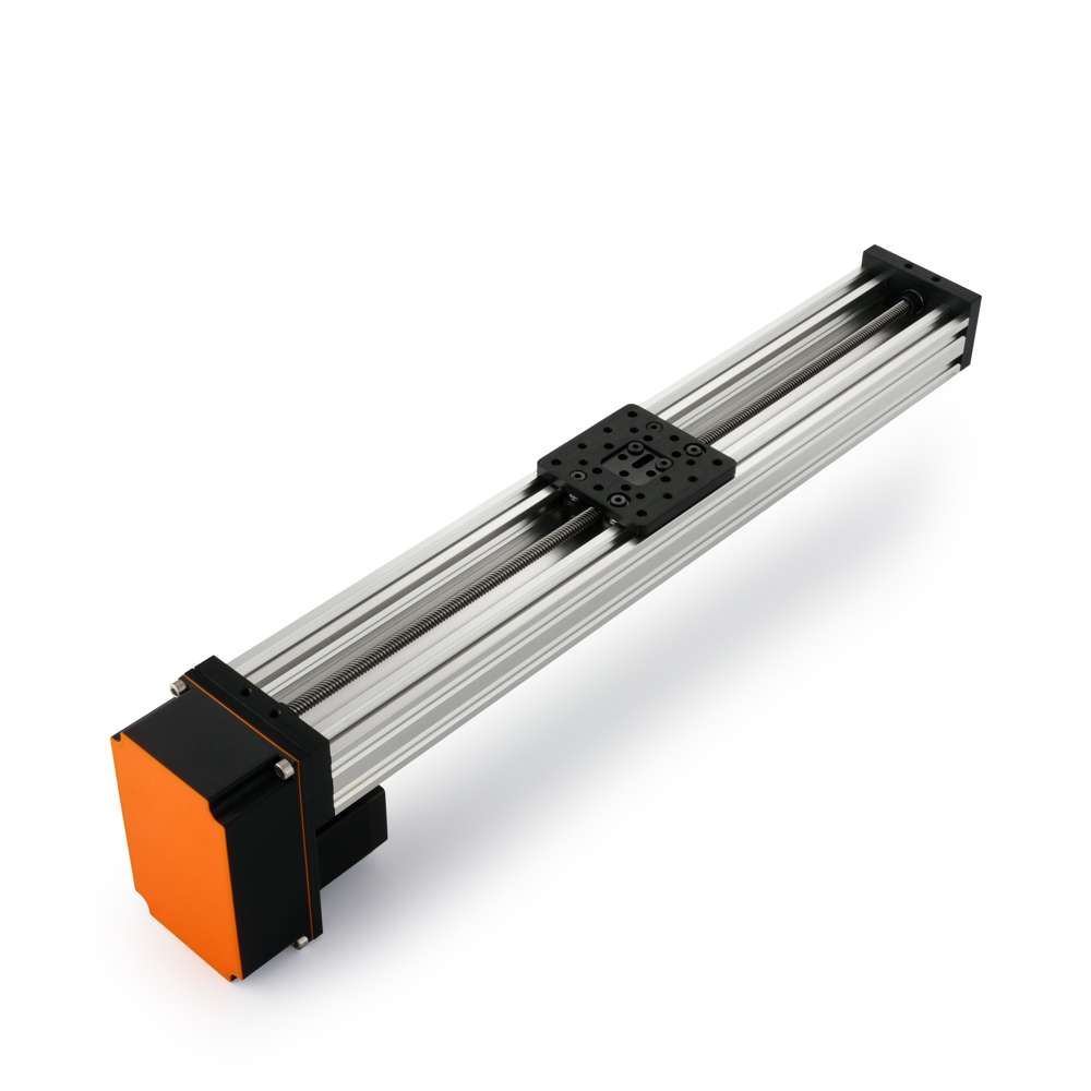 1 x C-Beam Screw Drive Actuator - Compact - Rear Mount - 250mm - Silver - Gantry Plate - Medium