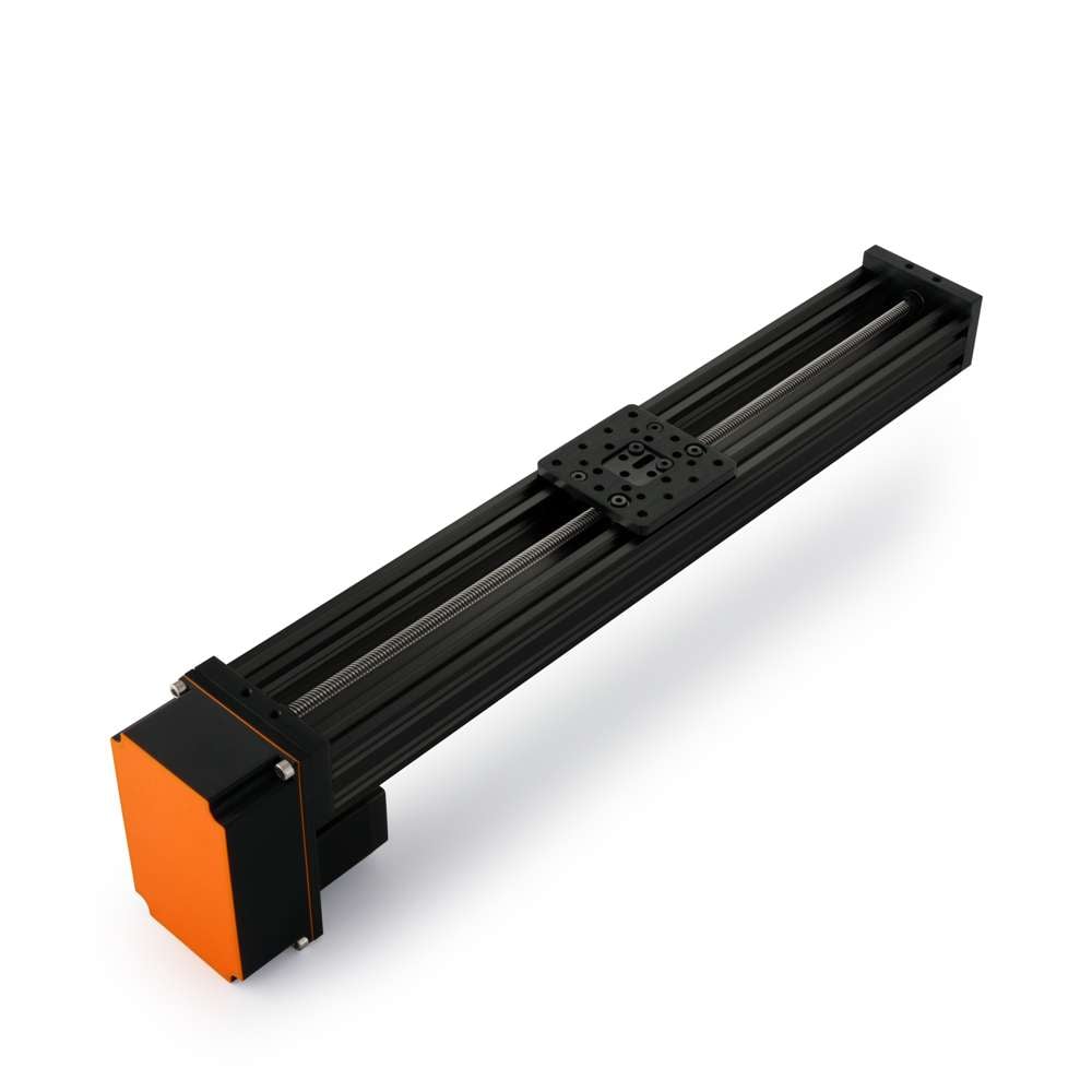 1 x C-Beam Screw Drive Actuator - Compact - Rear Mount - 1000mm - Black - Gantry Plate - Medium