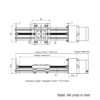 Technical Drawing Of Screw Drive Actuator - NEMA23 - 20x60mm - 250mm - Silver - V-Slot Gantry Plate - Medium