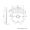 Technical Drawing Of V-Slot Screw Drive Motor Mount - NEMA17