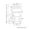 Technical Drawing Of V-Slot Belt Drive Motor Mount - NEMA17 & NEMA14