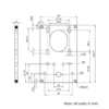 Technical Drawing Of C-Beam Screw Drive Motor Mount Stand Off - NEMA23
