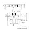 Technical Drawing Of C-Beam Screw Drive Motor Mount - NEMA23