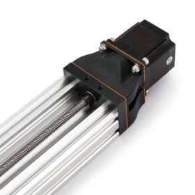 C-Beam Screw Drive Motor Mount - NEMA23 mounted on C-Beam aluminium extrusion with NEMA23 stepper motor