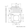 Technical Drawing Of V-Slot Belt Drive Motor Mount - NEMA23