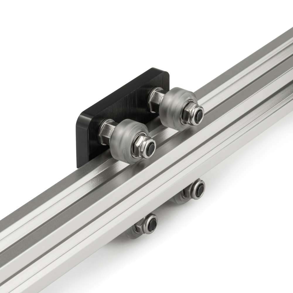 Mini V-Slot Wheel - Polycarbonate On Gantry Plate