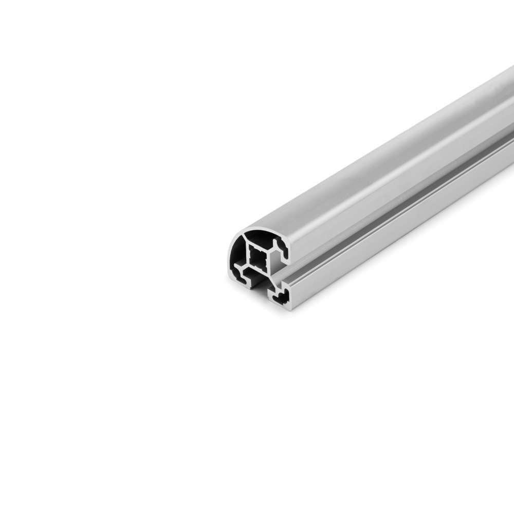 1 x Aluminium Extrusion Profile - T-Slot - 40x40mm - 90 Degree Radius - Silver - Cut to Size