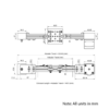 Technical Drawing Of Belt Drive Actuator - NEMA17 - 20x20mm - 3000mm - Black - V-Slot Gantry Plate - Small