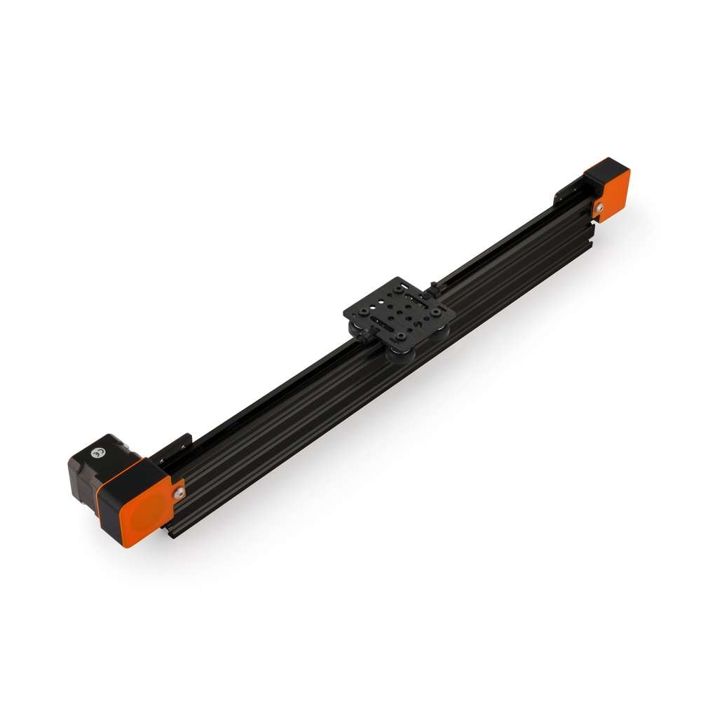 1 x Belt Drive Actuator - NEMA17 - 20x60mm - 500mm - Black - V-Slot Gantry Plate - Small