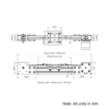 Technical Drawing Of Modular Belt Drive Actuator - 20x40mm - 250mm - Silver - V-Slot Gantry Plate - Small