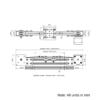 Technical Drawing Of Modular Belt Drive Actuator - 20x60mm - 2000mm - Silver - V-Slot Gantry Plate - Small
