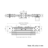 Technical Drawing Of Modular Belt Drive Actuator - 20x80mm - 250mm - Silver - V-Slot Gantry Plate - Small