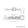 Technical Drawing Of Belt Drive Actuator - NEMA23 - 20x40mm - 250mm - Silver - V-Slot Gantry Plate - Small
