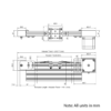 Technical Drawing Of Belt Drive Actuator - NEMA23 - 20x80mm - 1500mm - Silver - V-Slot Gantry Plate - Small