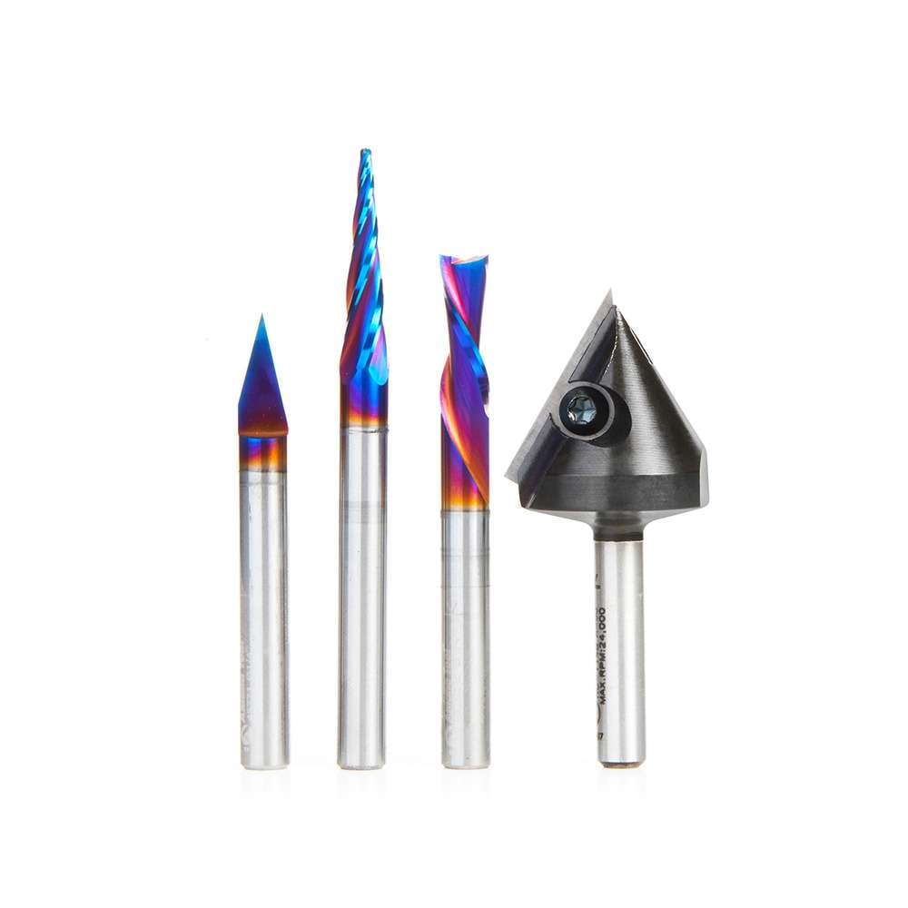 1 x V-Grooving Signmaking Amana Tool Router Bit Set
