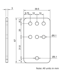 Technical Drawing Of V-Slot Belt Drive Idler Mount
